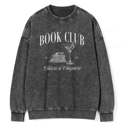 Pagewings Personalized Reading Club Unisex Washed Sweatshirt