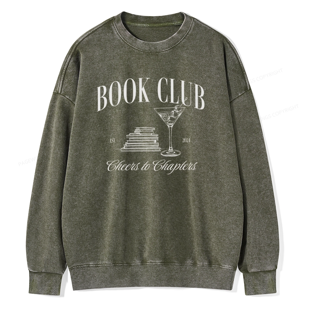 Pagewings Personalized Reading Club Unisex Washed Sweatshirt