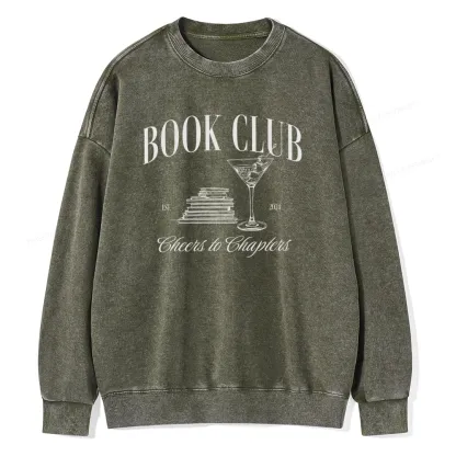 Pagewings Personalized Reading Club Unisex Washed Sweatshirt