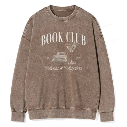Pagewings Personalized Reading Club Unisex Washed Sweatshirt