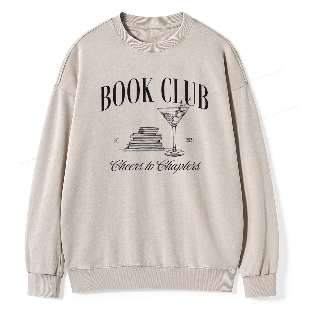 Pagewings Personalized Reading Club Unisex Washed Sweatshirt