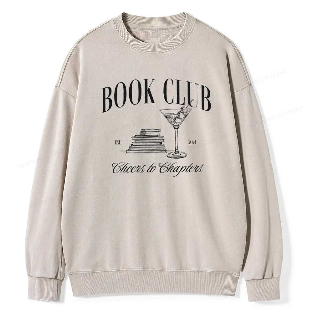 Pagewings Personalized Reading Club Unisex Washed Sweatshirt
