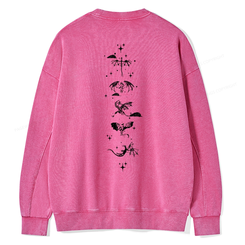 Pagewings Basgiath War College 2-Sided Unisex Washed Sweatshirt