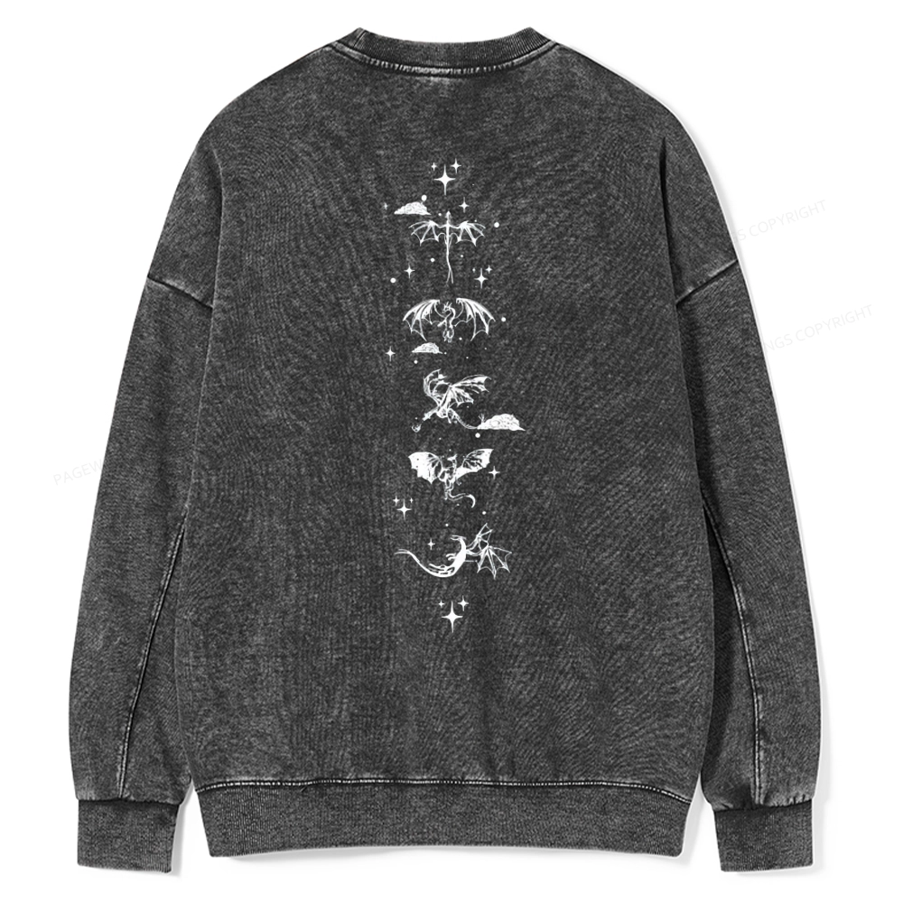 Pagewings Basgiath War College 2-Sided Unisex Washed Sweatshirt