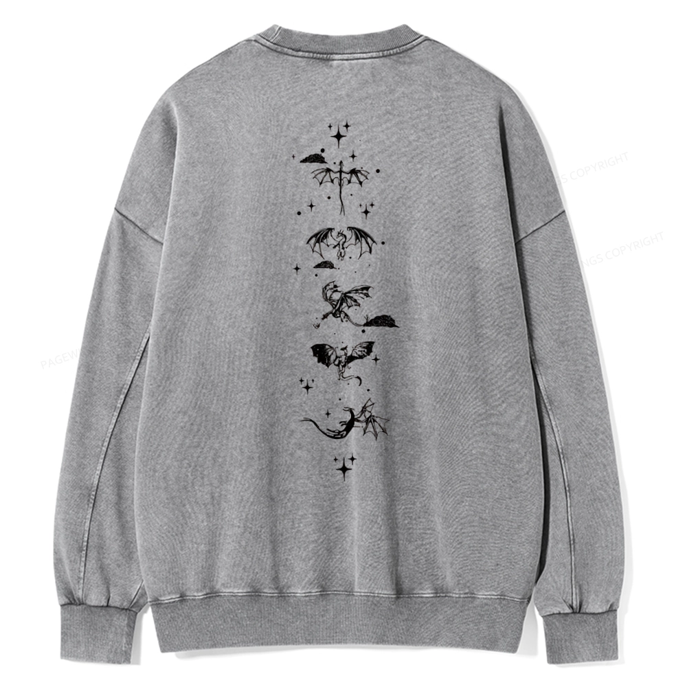 Pagewings Basgiath War College 2-Sided Unisex Washed Sweatshirt