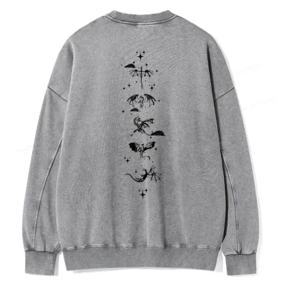Pagewings Basgiath War College 2-Sided Unisex Washed Sweatshirt