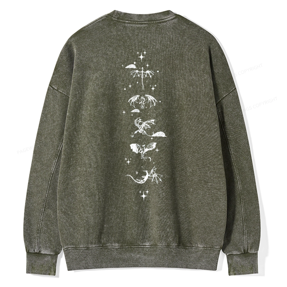 Pagewings Basgiath War College 2-Sided Unisex Washed Sweatshirt