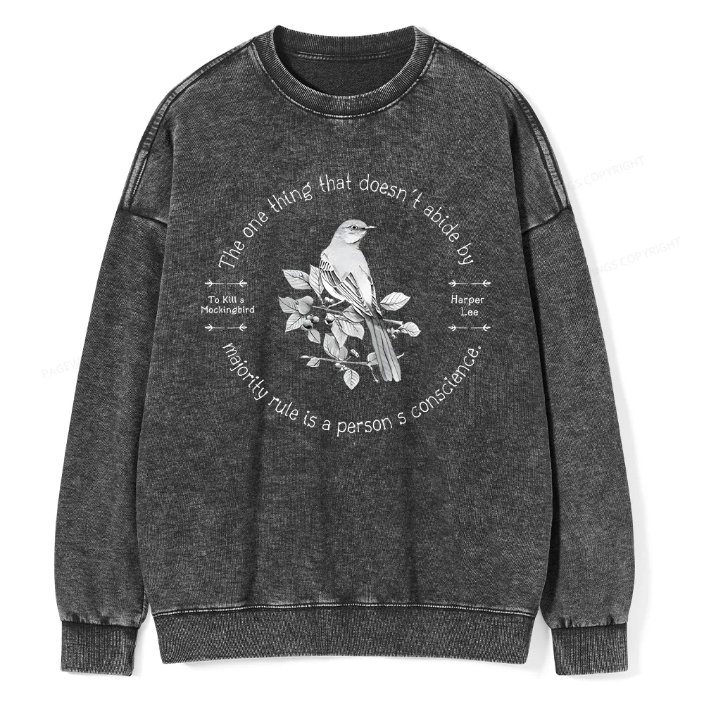 Pagewings To Kill a Mockingbird Unisex Washed Sweatshirt