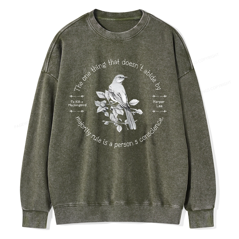 Pagewings To Kill a Mockingbird Unisex Washed Sweatshirt
