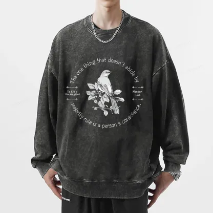 Pagewings To Kill a Mockingbird Unisex Washed Sweatshirt