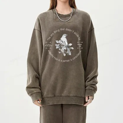 Pagewings To Kill a Mockingbird Unisex Washed Sweatshirt