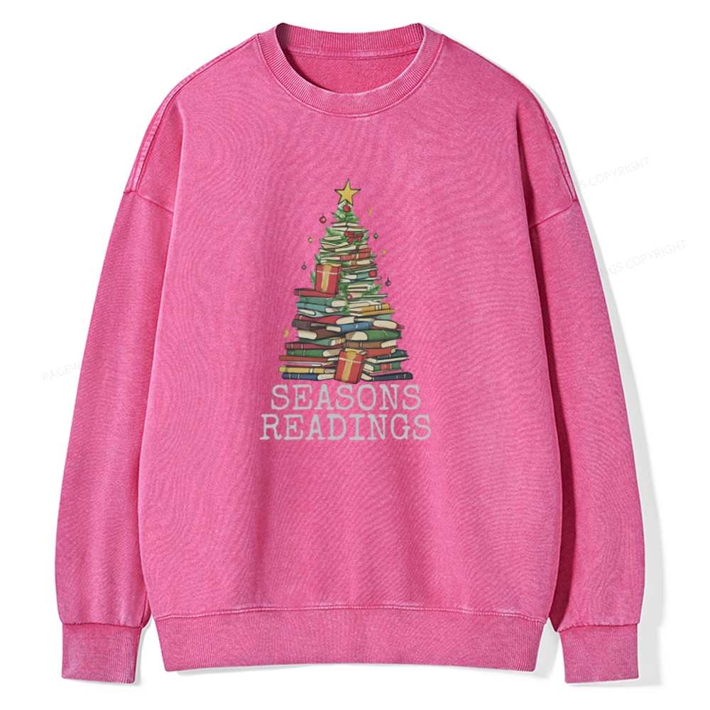 Pagewings Seasons Readings Unisex Washed Sweatshirt