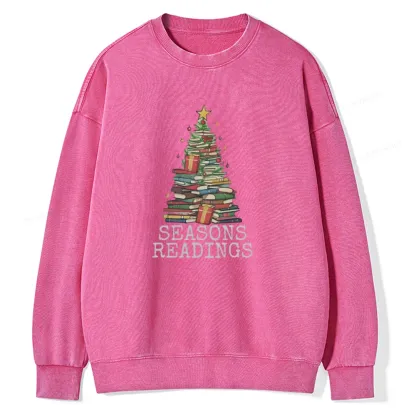 Pagewings Seasons Readings Unisex Washed Sweatshirt