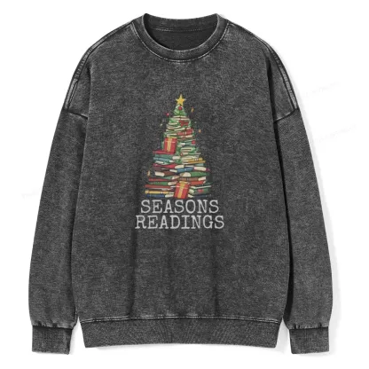 Pagewings Seasons Readings Unisex Washed Sweatshirt