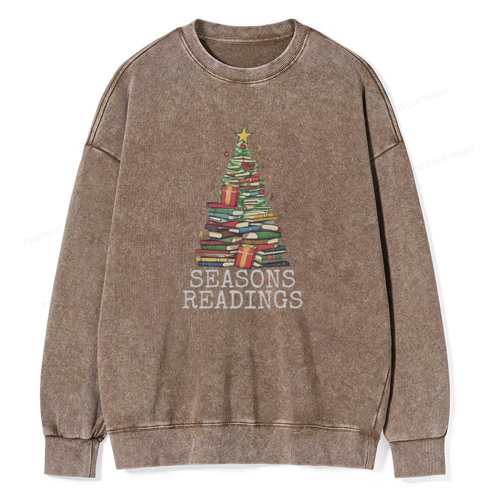 Pagewings Seasons Readings Unisex Washed Sweatshirt