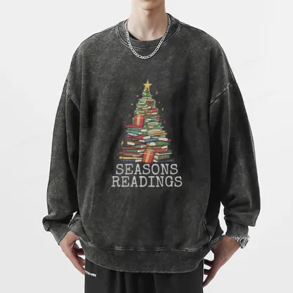 Pagewings Seasons Readings Unisex Washed Sweatshirt