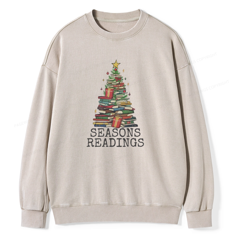 Pagewings Seasons Readings Unisex Washed Sweatshirt