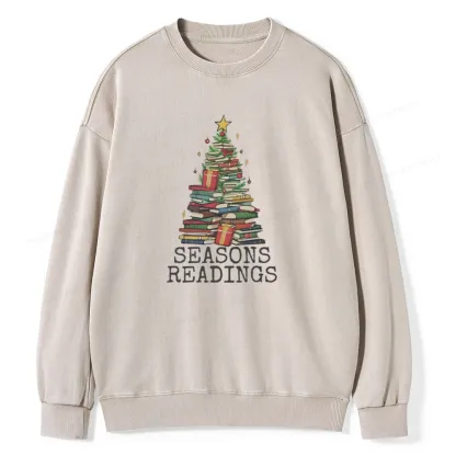 Pagewings Seasons Readings Unisex Washed Sweatshirt