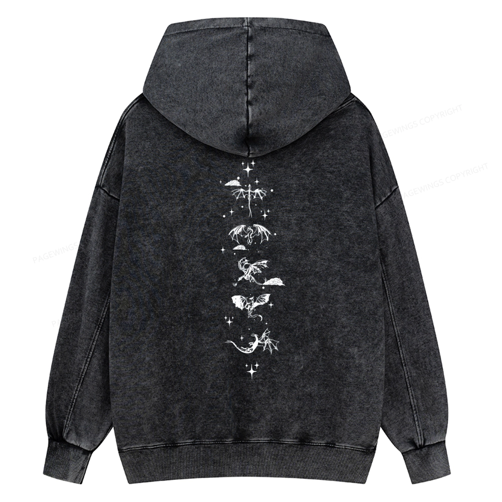 Pagewings Basgiath War College 2-Sided Unisex Washed Hoodie