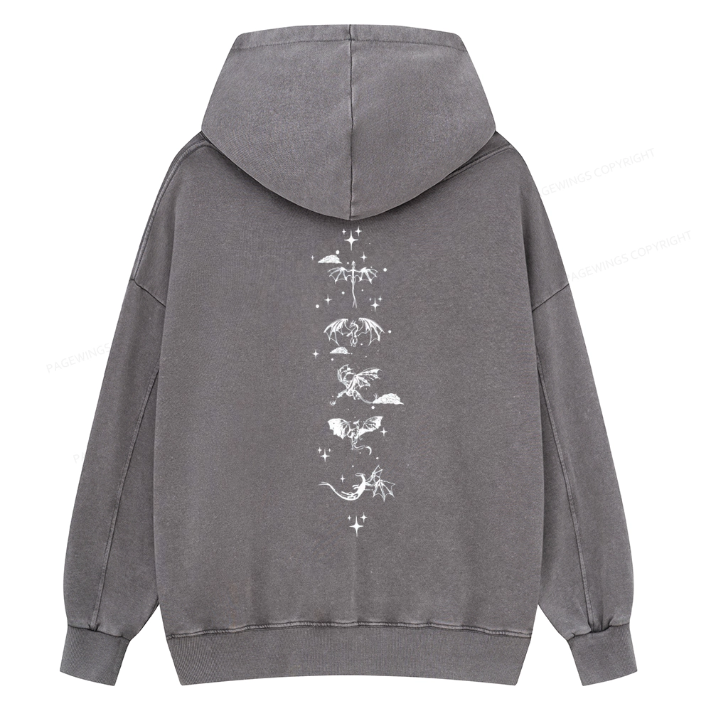 Pagewings Basgiath War College 2-Sided Unisex Washed Hoodie