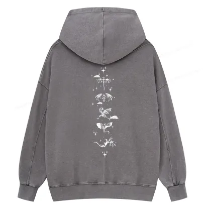 Pagewings Basgiath War College 2-Sided Unisex Washed Hoodie