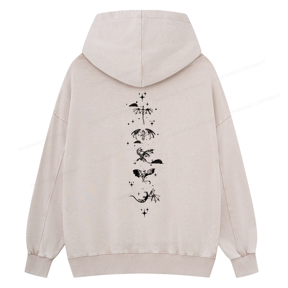 Pagewings Basgiath War College 2-Sided Unisex Washed Hoodie