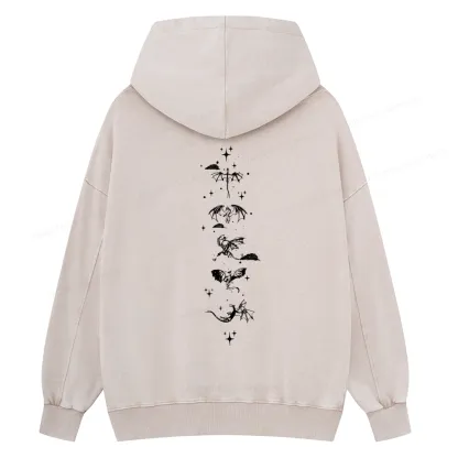 Pagewings Basgiath War College 2-Sided Unisex Washed Hoodie