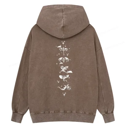 Pagewings Basgiath War College 2-Sided Unisex Washed Hoodie