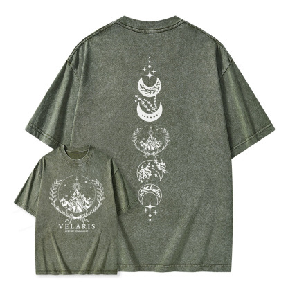 Pagewings Thorns And Roses Court Of Dreams Unisex Washed T-shirt