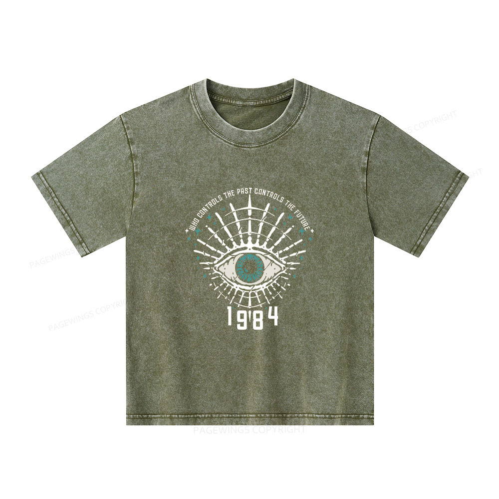 Pagewings George Orwell 1984 Unisex Kids Washed T-shirt