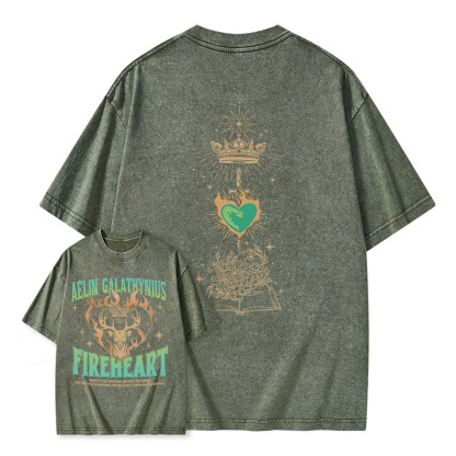 Pagewings Aelin Galathynius Fireheart Unisex Washed T-shirt