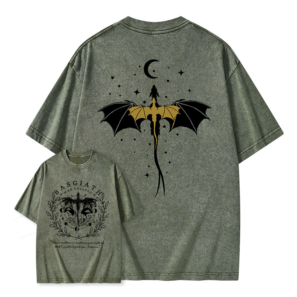 Pagewings Vintage Basgiath War College Unisex Washed T-shirt