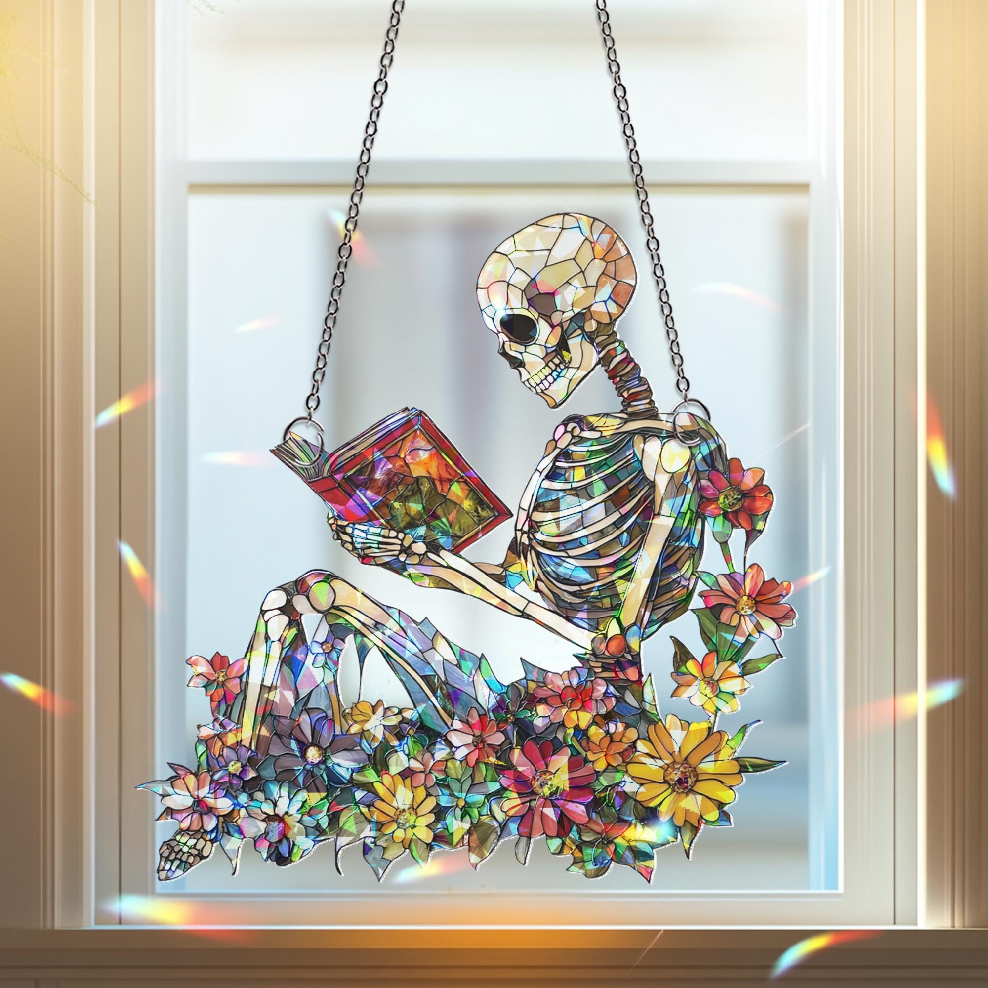 Pagewings Skeleton Window Hanging Christmas Ornament