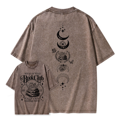 Pagewings House Of Wind Book Club Unisex Washed T-shirt