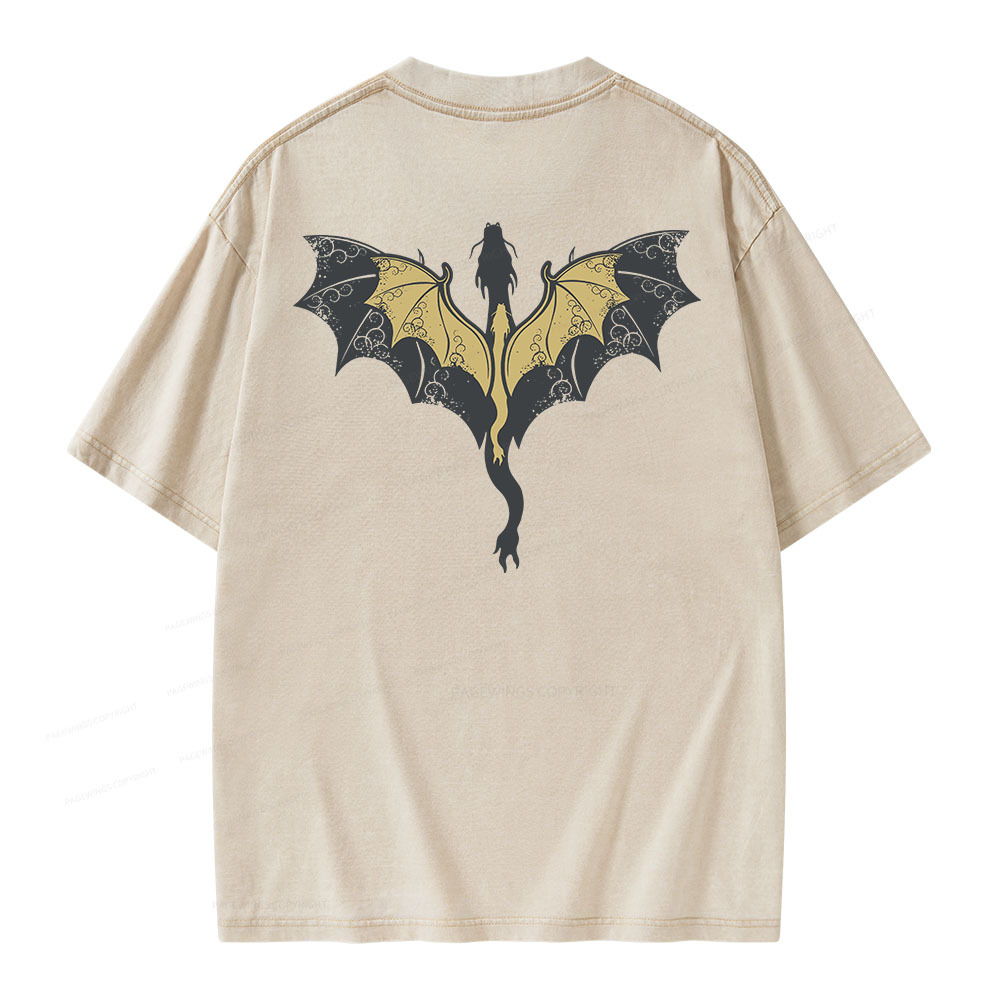 Pagewings Fourth Wing Unisex Washed T-shirt