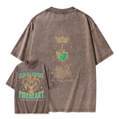 Pagewings Aelin Galathynius Fireheart Unisex Washed T-shirt