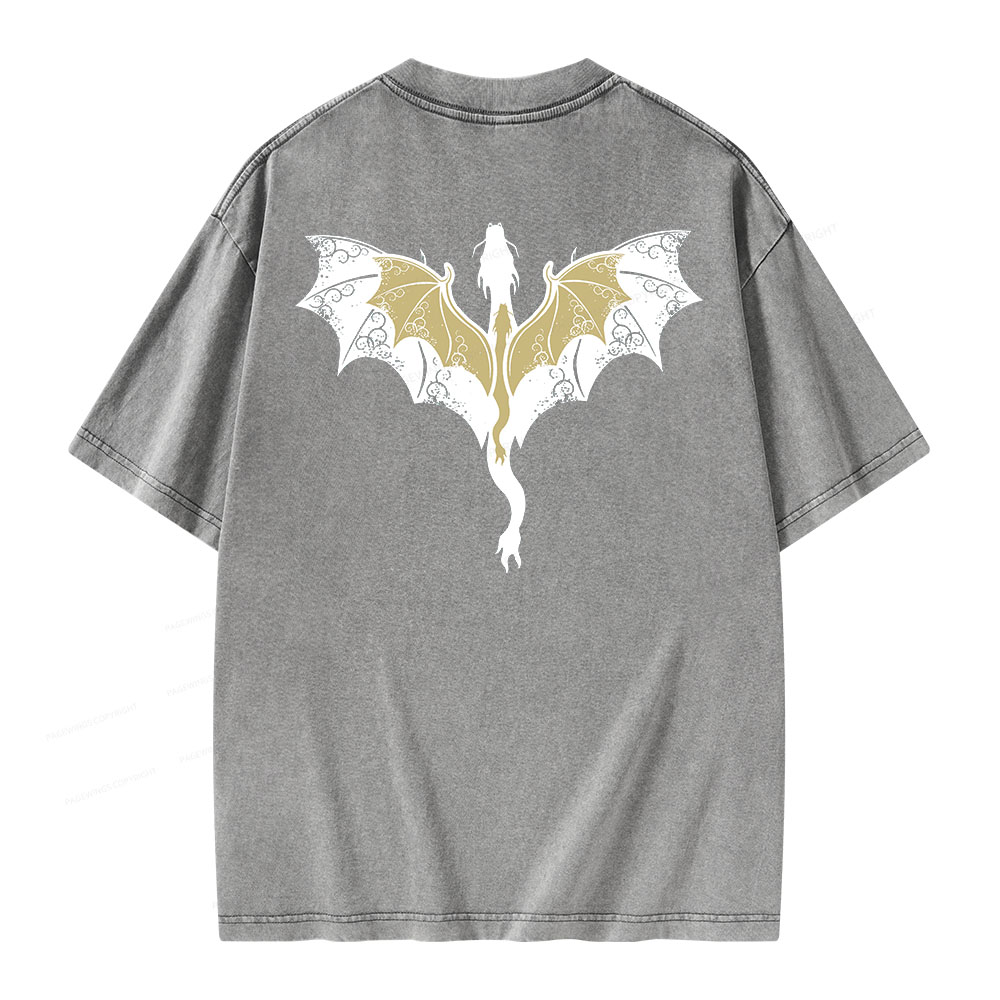 Pagewings Fourth Wing Unisex Washed T-shirt