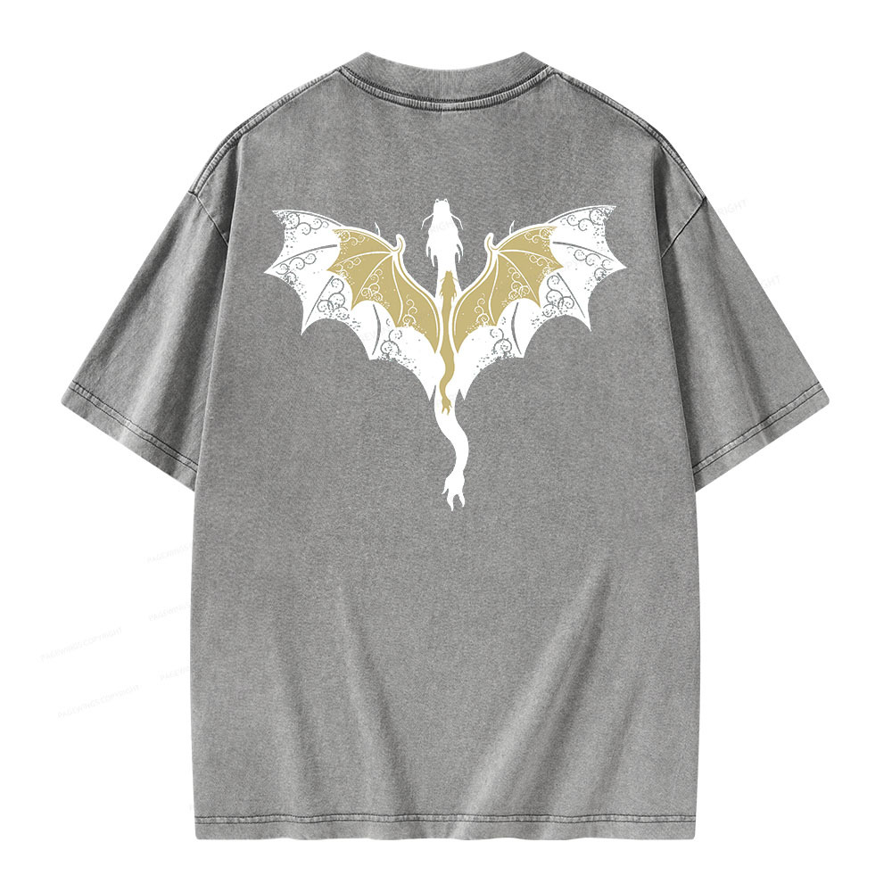 Pagewings Fourth Wing Unisex Washed T-shirt