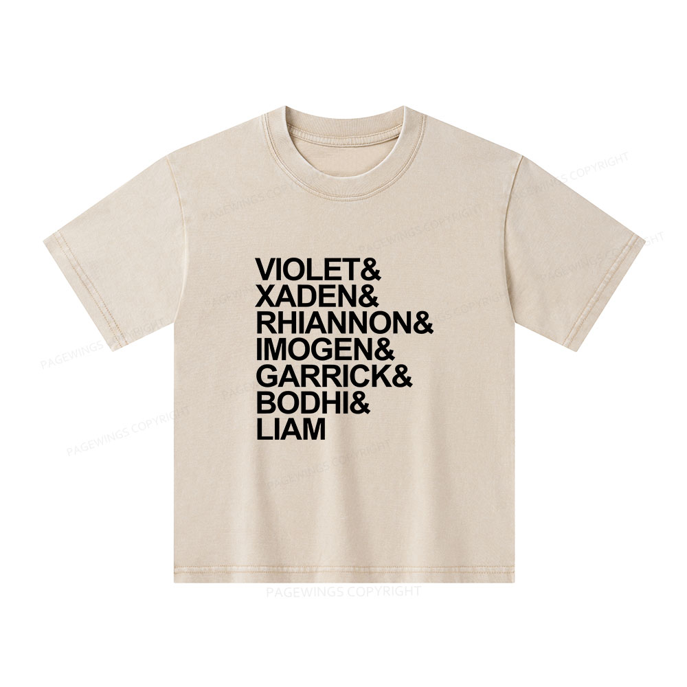 Pagewings Fourth Wing MC Classic T-Shirt Unisex Kids Washed T-shirt