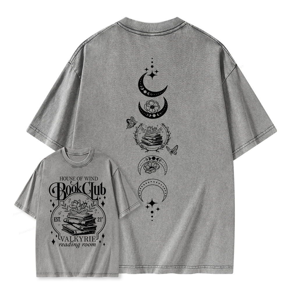 Pagewings House Of Wind Book Club Unisex Washed T-shirt