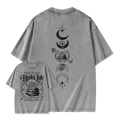 Pagewings House Of Wind Book Club Unisex Washed T-shirt