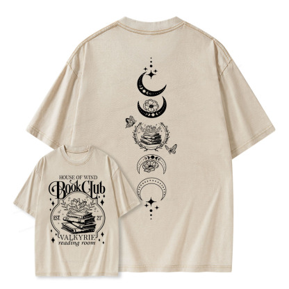 Pagewings House Of Wind Book Club Unisex Washed T-shirt