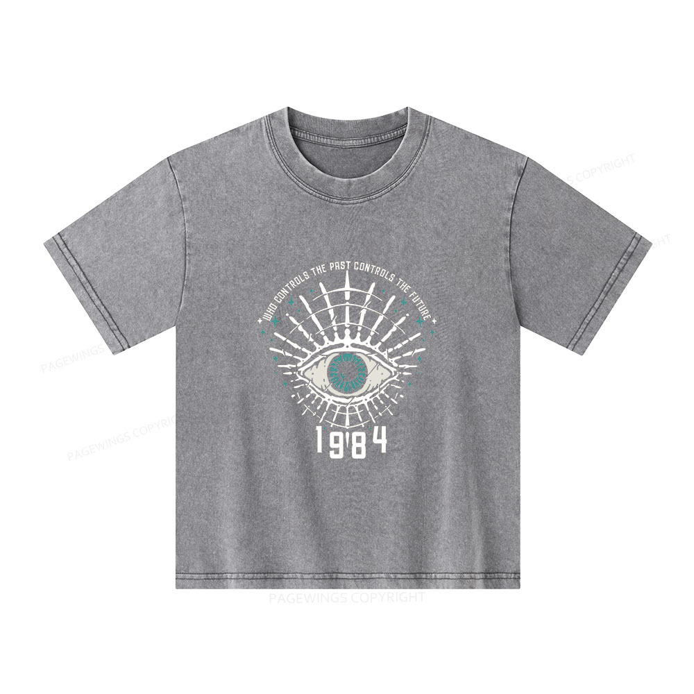 Pagewings George Orwell 1984 Unisex Kids Washed T-shirt