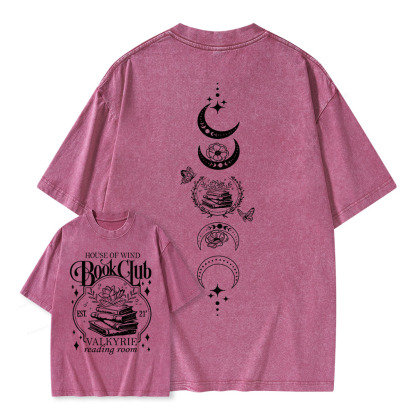 Pagewings House Of Wind Book Club Unisex Washed T-shirt