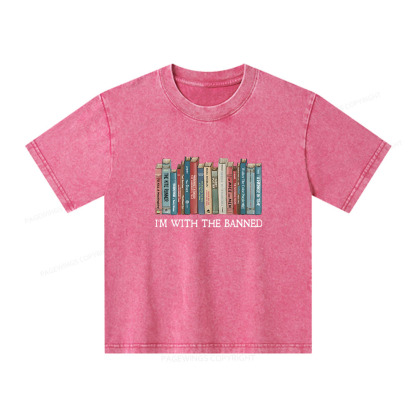 Pagewings I'm With The Banned Unisex Kids Washed T-shirt