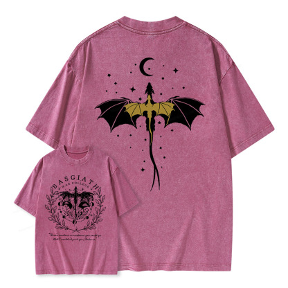 Pagewings Vintage Basgiath War College Unisex Washed T-shirt