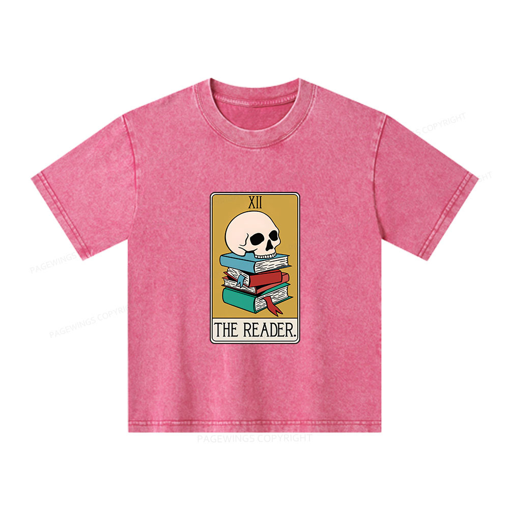 Pagewings Funny Tarot Shirt Tarot Card Funny Unisex Kids Washed T-shirt
