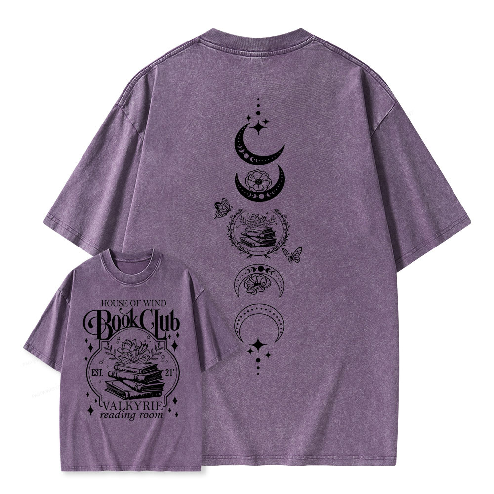 Pagewings House Of Wind Book Club Unisex Washed T-shirt