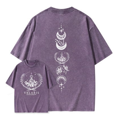 Pagewings Thorns And Roses Court Of Dreams Unisex Washed T-shirt