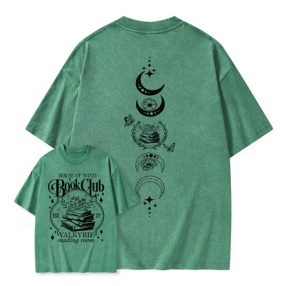 Pagewings House Of Wind Book Club Unisex Washed T-shirt